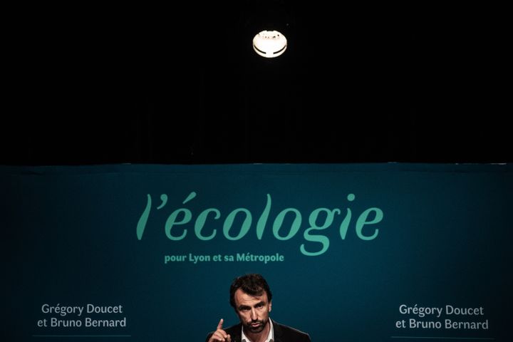 L'écologiste Grégory Doucet a été élu maire de Lyon avec 52,4% des voix, le 28 juin 2020.&nbsp; (JEFF PACHOUD / AFP)