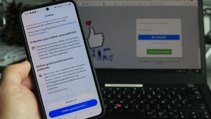 Meta annonce son modèle premium payant ou gratuit pour Facebook et Instagram, le 6 novembre 2023. (FRED HASLIN / MAXPPP)