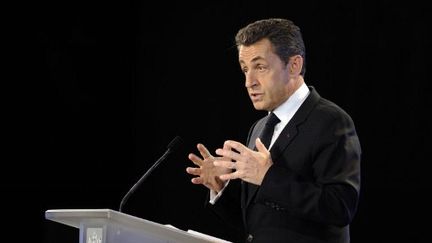 Nicolas Sarkozy a adressé ses voeux au monde de la culture mardi 24 janvier depuis Marseille (AFP)