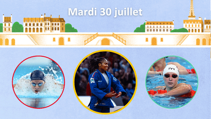 Le programme du 30 juillet 2024. (AFP / Franceinfo: sports)