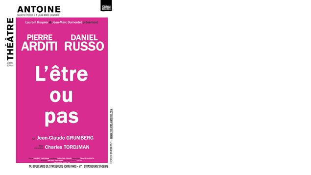 &nbsp; ("L'être ou pas, avec Pierre Arditi et Daniel Russo" © Théâtre Antoine)