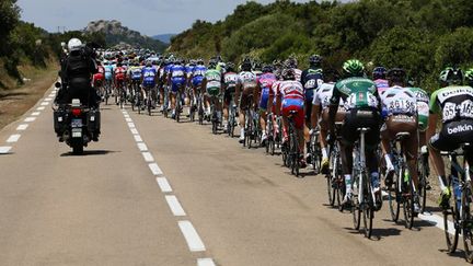 Attention à ne pas traîner en fin de peloton (PASCAL GUYOT / AFP)