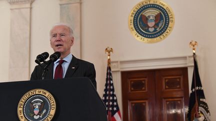 Le président américain Joe Biden à la Maison Blanche, le 22 février 2021. (SAUL LOEB / AFP)