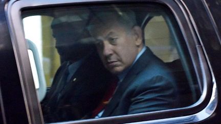 Le premier ministre israélien, Benjamin Netanyahu, à sa sortie de la Trump Tower à New York après sa rencontre, le 25 septembre 2016, avec Donald Trump, qui n'était encore que le candidat républicain à la présidentielle. (Mandel Ngan/AFP )