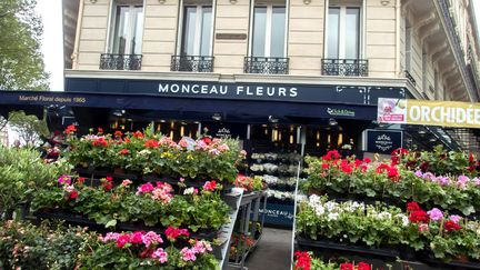 Une boutique Monceau Fleurs à Paris. (Illustration) (BRUNO LEVESQUE / MAXPPP)