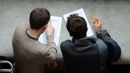 Des étudiants&nbsp;dans les locaux de l'Ecole nationale d'administration, à Strasbourg, en 2013.&nbsp; (PATRICK HERTZOG / AFP)