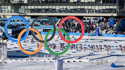 Epreuve de skiathlon féminin, le 5 février 2022 au Genting Snow Park à Zhangjiakou, dans la province chinoise de Hebei. (OSPORTS / AFP)