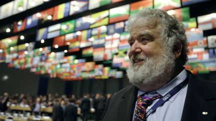 Chuck Blazer, haut responsable de la Fifa, le 25 mai 2012 &agrave; Budapest (Hongrie). (PETER KOHALMI / AFP)