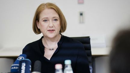 La ministre de la Famille allemande Lisa Paus, à Berlin, le 18 octobre 2023. (FELIX ZAHN / PHOTOTHEK / AFP)