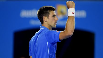 Le tennisman Novak Djokovic, dimanche 1er f&eacute;vrier &agrave; Melbourne lors de la finale de l'Open d'Australie. (MAXPPP)