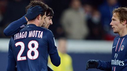 Thiago Motta pendant une de ses apparitions sous le maillot du PSG (MIGUEL MEDINA / AFP)