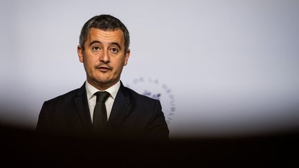 Le ministre de l'Intérieur, Gérald Darmanin, à l'Elysée, le 27 juillet 2023. (XOSE BOUZAS / HANS LUCAS / AFP)