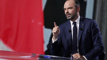 Edouard Philippe sur le plateau de "L'Emission politique"&nbsp;de France 2,&nbsp;le 27 septembre 2018. (GEOFFROY VAN DER HASSELT / AFP)