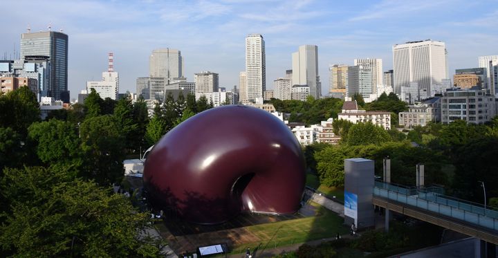 La salle mobile Ark Nova, imaginée pour le Festival de Lucerne “Ark Nova 2017 " à Tokyo. 
 (Yoko Miwa / Yomiuri / The Yomiuri Shimbun)