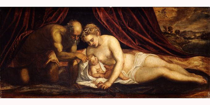 Le Tintoret, Vénus, Vulcain et Cupidon, 1550-55, Florence, Galerie Palatine
 (Istituti Museali della Soprintendenza Speciale per il Polo Museale Fiorentino Su concessione del Ministero per i Beni e le Attività Culturali)