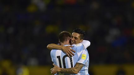 La joie des Argentins, qualifiés pour le Mondial 2018. (RODRIGO BUENDIA / AFP)