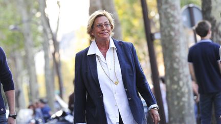 Isabelle Balkany se rend &agrave; un caf&eacute; politique de l'UMP, &agrave; Neuilly-sur-Seine (Hauts-de-Seine), le 4 septembre 2012. (MAXPPP)