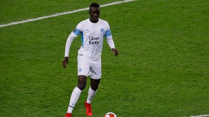 Pape Gueye le 16 septembre 2021 sur la pelouse du Lokomotiv Moscou.&nbsp; (MIKE KIREEV / NURPHOTO / AFP)