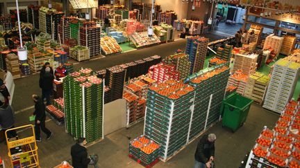 Marché international de Rungis (Val-de-Marne), le 23 octobre 2017. (MARTINE BRÉSON / RADIO FRANCE)