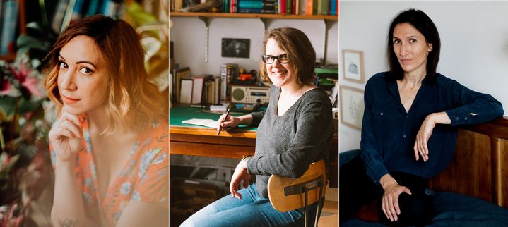 The three finalists for the 2022 Grand Prix of the Angoulême International Comics Festival, from left to right: Pénélope Bagieu, Julie Doucet and Catherine Meurisse (Angoulême Festival)