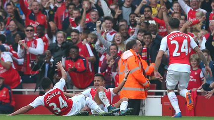 Alexis Sanchez a inscrit un doublé en un quart d'heure contre Manchester United (KIERAN MCMANUS / BACKPAGE IMAGES LTD)