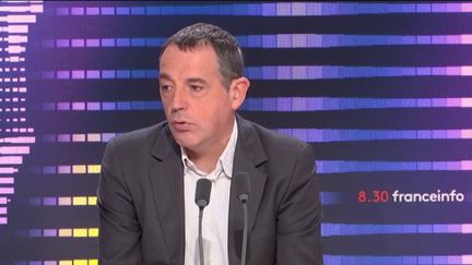 Jérôme Fourquet,&nbsp;directeur du département "Opinion et stratégies d'entreprise" de l'Ifop, était l'invité du "8h30 franceinfo" samedi 17 septembre 2022. (FRANCEINFO / RADIOFRANCE)