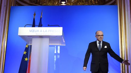 Vœux à la presse de Bernard Czeneuve, le 18 janvier 2017. (ERIC FEFERBERG / AFP)