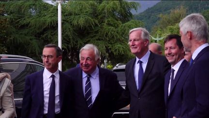 Michel Barnier avec Bruno Retailleau et François-Xavier Bellamy (France Info)