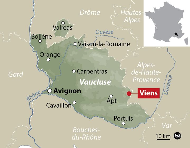 &nbsp; (L'avion s'est écrasé sur la commune de Viens dans le Vaucluse © Ide)