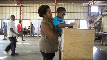 Elections au Vanuatu, le 22 janvier 2016. (Valery Lebeau / IGmedia / AFP)