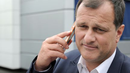 Louis Aliot, vice-pr&eacute;sident du Front national et d&eacute;put&eacute; europ&eacute;en, le 25 mai 2014 &agrave; Nanterre (Hauts-de-Seine). (STEPHANE DE SAKUTIN / AFP)