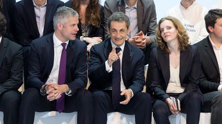 &nbsp; (Nicolas Sarkozy, Laurent Wauquiez et Nathalie Koscuisko-Morizet lors du congrès fondateur du nouveau parti Les Republicains, en mai 2015 © MaxPPP)