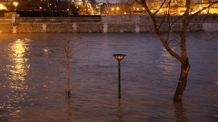 La Seine à Paris, le 27 janvier 2018. (GEOFFROY VAN DER HASSELT / AFP)