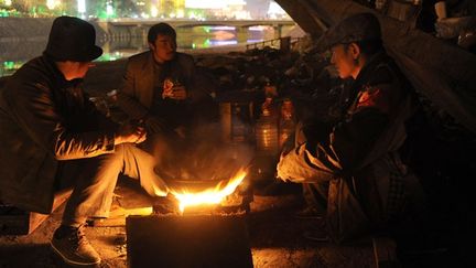 Les sans-abri de Hefei (CHINE OUT AFP PHOTO)