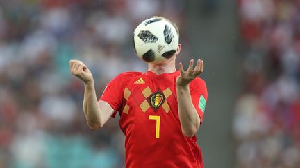 Kevin De Bruyne, le milieu de terrain belge, durant la rencontre de la Coupe du monde Belgique-Panama, lundi 18 juin 2018, à Sotchi (Russie). (BRUNO FAHY / BELGA MAG)