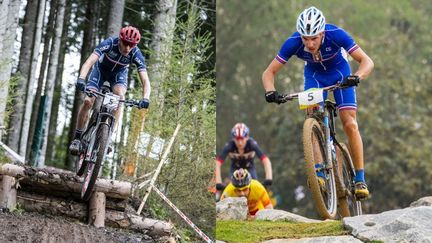 Jordan Sarrou (à gauche) et Victor Koretzky (à droite) sont des candidats déclarés à la médaille en VTT cross-country.&nbsp; (AFP)