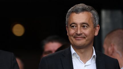 Le ministre de l'Intérieur et des Outre-mer, Gérald Darmanin, lors des Jeux de Paris au Parc des Princes, le 24 juillet 2024. (FRANCK FIFE / AFP)