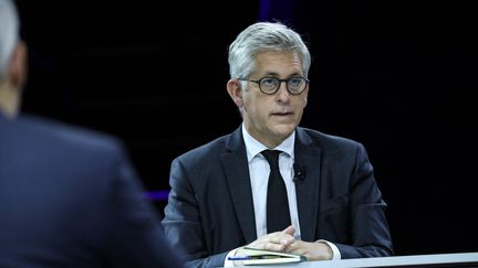 Le député Horizons&nbsp;et président de la Fédération hospitalière de France, Frédéric Valletoux, à Paris, le 1er octobre 2021. (GABRIELLE FERRANDI / CHAM)