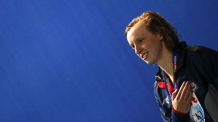 Katie Ledecky sur la plus haute marche du podium, une image familière lors des Mondiaux 2015 (? MICHAEL DALDER / REUTERS / X90041)