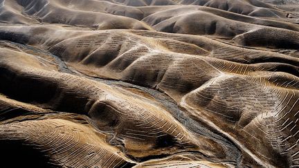 Ses vues aériennes des montagnes noires du Karakoram, un massif montagneux situé à la frontière du Pakistan, de l’Inde et de la Chine (Cachemire), nous font découvrir un reportage entre documentaire et photographie d’art. Un travail sur la mémoire d’une terre, siège de nombreux conflits.
 
 
 
 (Paolo Pellegrin/La Gacilly)