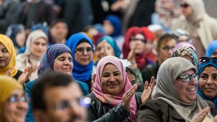 Tunisiennes assistant à un évènement "Tunisie... tous contre la violence" à l'occasion de la journée internationale de la femme en mars 2017 
 (Amine Landoulsi / ANADOLU AGENCY)