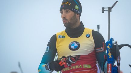 Martin Fourcade lors du 20 kilomètres de Pokljuka (JURE MAKOVEC / AFP)