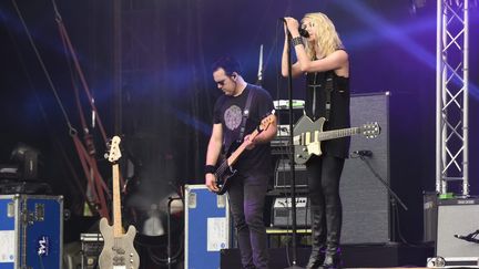 La chanteuse de The Pretty Reckless Taylor Momsen, de la série Gossip Girl, sur la Grande Scène de Rock en Seine.
 (Bernard Barbereau / FTV)