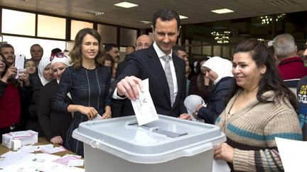 &nbsp; (Le président Bachar al-Assad, vainqueur des élections, le jour du vote © REUTERS)