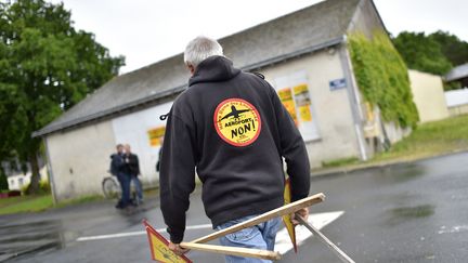 Julien Durand, porte-parole de la principale association opposée au projet d'aéroport de Notre-Dame-des-Landes, le 13 juin 2016. (LOIC VENANCE / AFP)