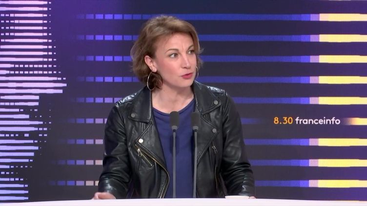 Marylise Léon, deputy secretary general of the CFDT, was the guest of 8:30 a.m. franceinfo on Saturday March 11.  (FRANCEINFO / RADIOFRANCE)