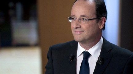 François Hollande à TF1 lundi 27 février 2012 (FRED DUFOUR / POOL / AFP)