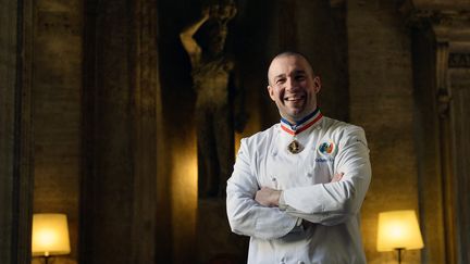 Guillaume Gomez, le chef des cuisines de l'Elysée, en 2015 (TIZIANA FABI / AFP)