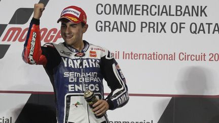 Le bonheur de Jorge Lorenzo sur le podium