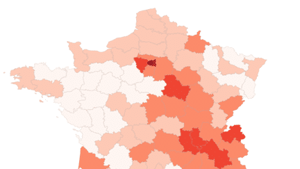 Les départements les plus chers de France, d'après NielsenIQ. (THEO UHART / FRANCEINFO / RADIO FRANCE)